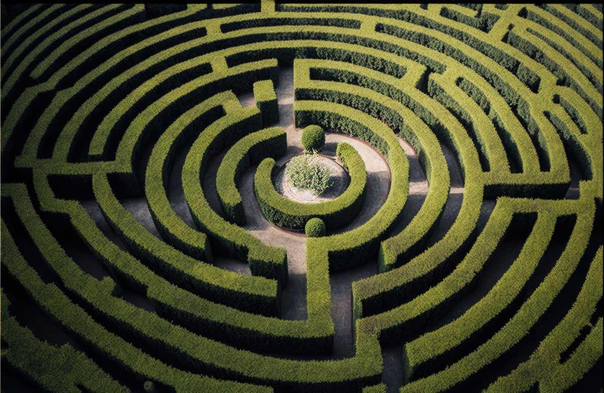 visuel labyrinthe végétal parc de loisirs Saint Georges de didonne Royan Charente Maritime